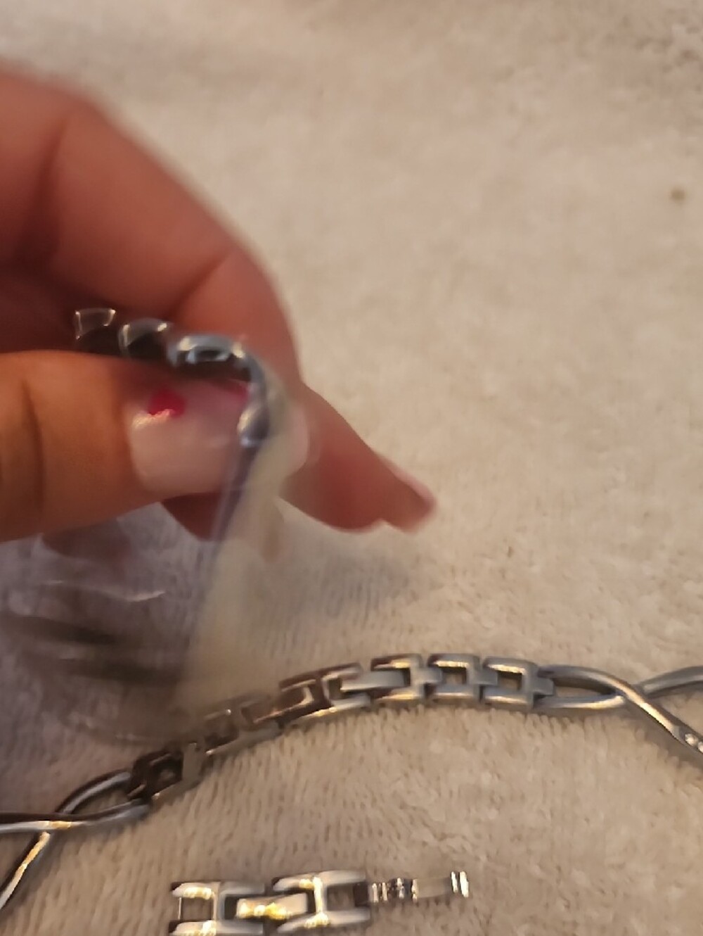 Silver Rhinestone Apple Watch Band Set - Picture 13 of 15